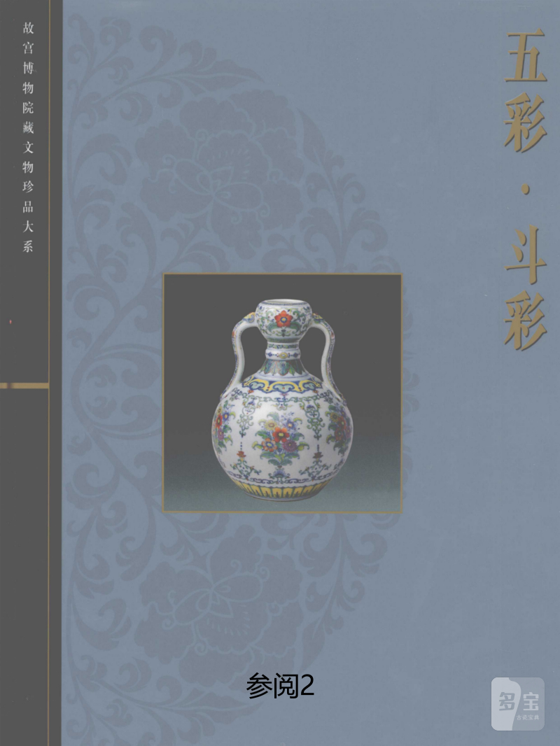 清康熙  五彩“花篮纹”双耳穿带抱月瓶 - 图4